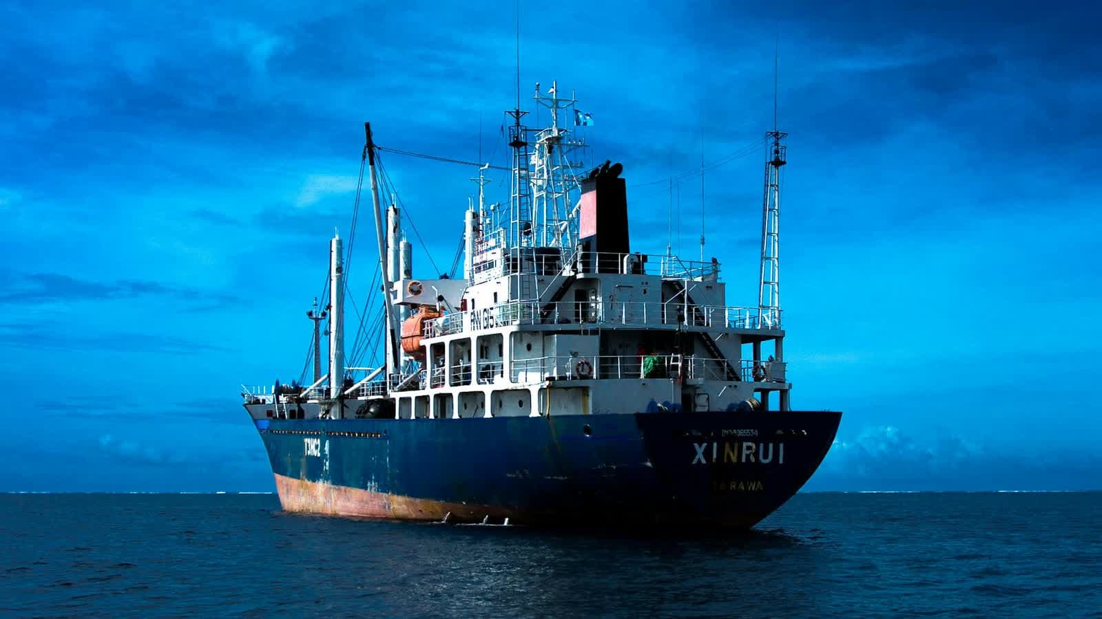 Bulk carrier alongside at berth