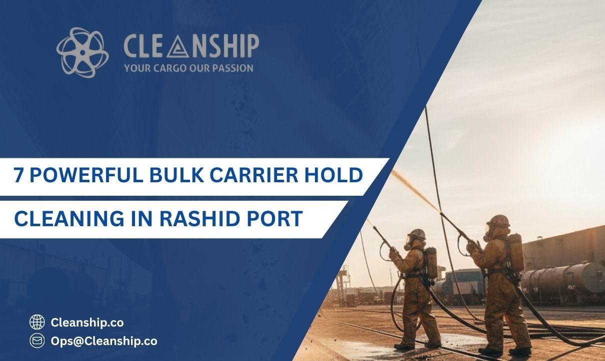 Bulk carrier hold cleaning in Rashid Port improving cargo safety and vessel efficiency