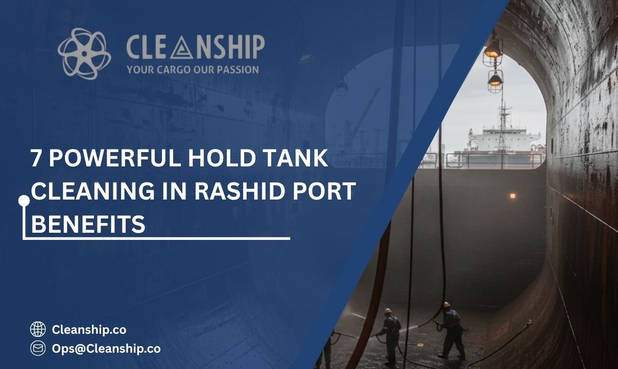 Hold tank cleaning in Rashid Port improving safety and vessel efficiency