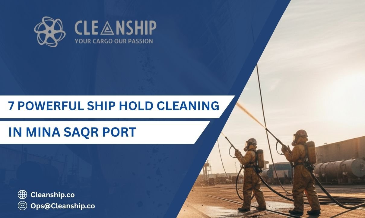 Ship hold cleaning in Mina Saqr Port for safe and efficient cargo operations