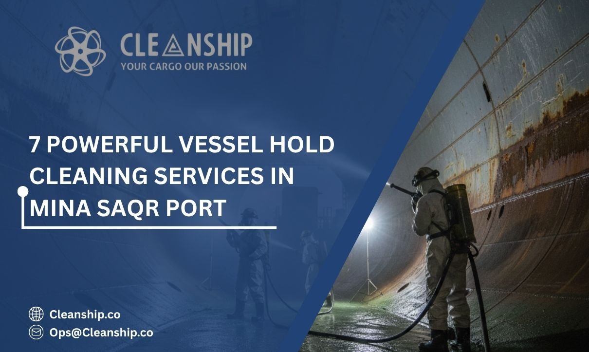 Vessel hold cleaning services in Mina Saqr Port for safe cargo operations
