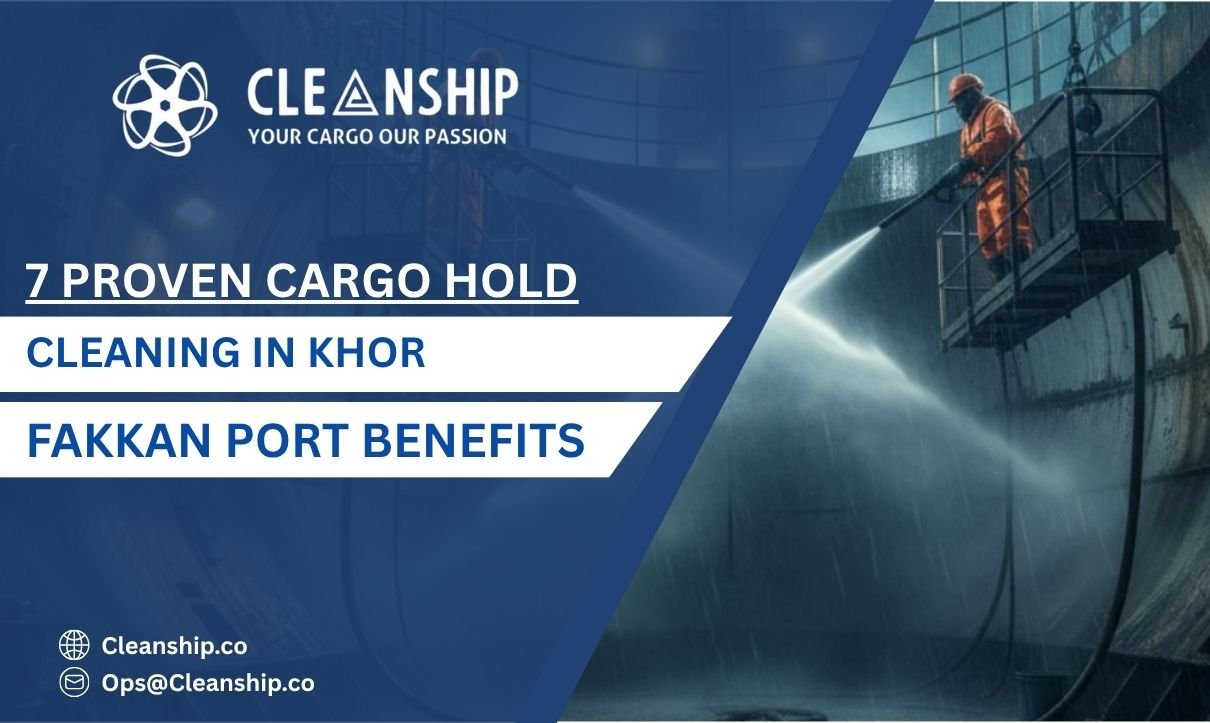 Cargo hold cleaning in Khor Fakkan Port for safe and efficient shipping operations