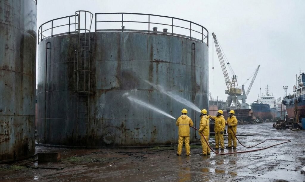 Hold Cleaning in Port Rashid improves cargo safety