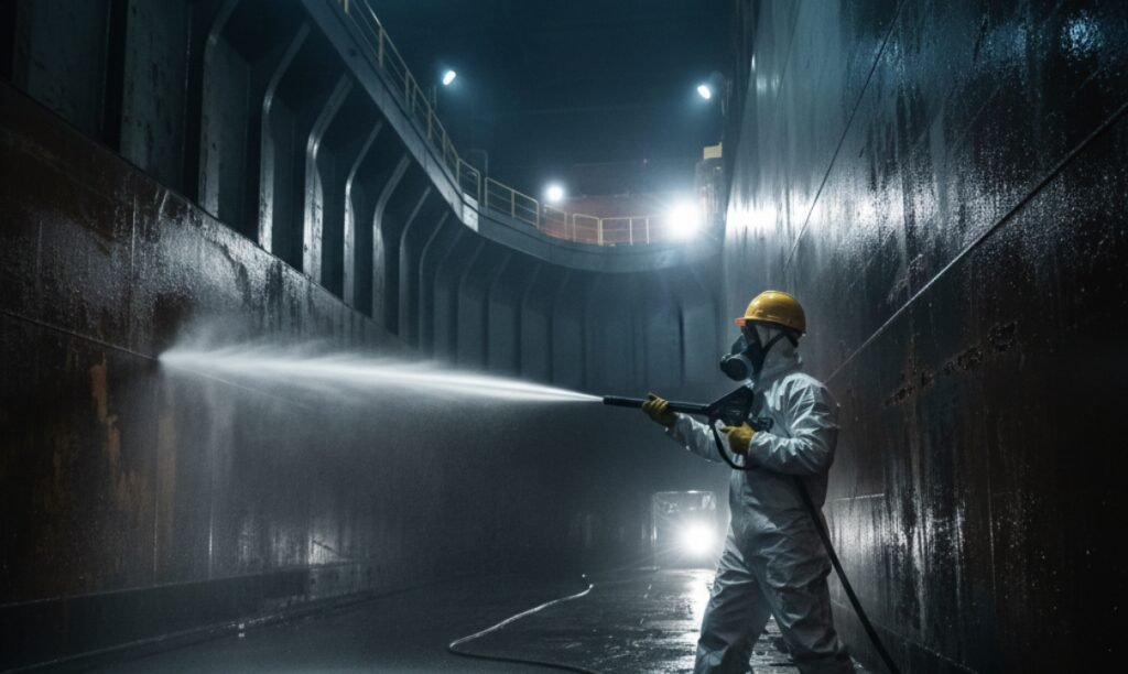 Hold tank cleaning services in Khalid Port