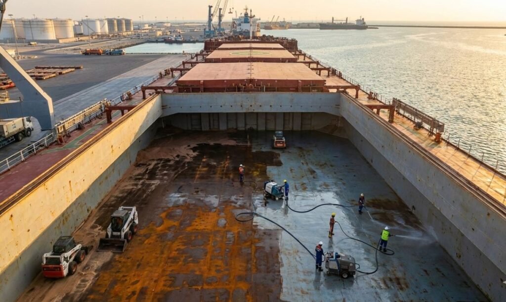 Ensure compliant bulk carrier hold cleaning in Ruwais Port with 7 proven gains that protect cargo quality, crew safety, and port efficiency.