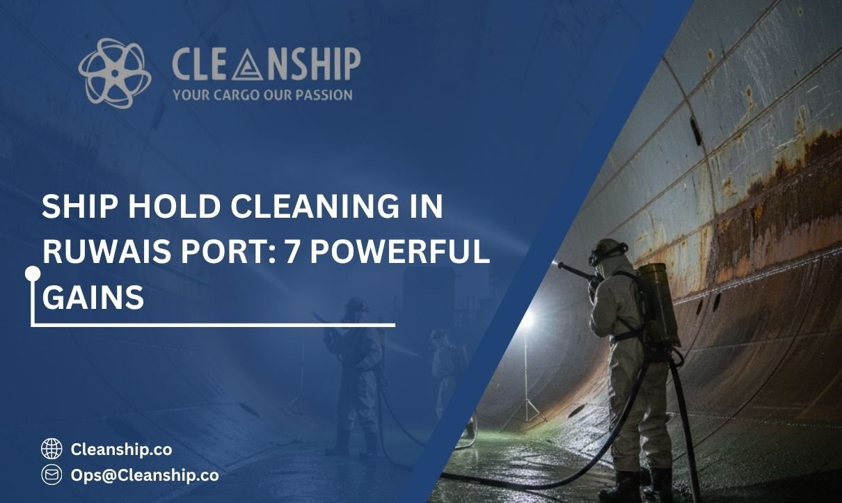 Ship hold cleaning in Ruwais Port for safe and efficient cargo operations