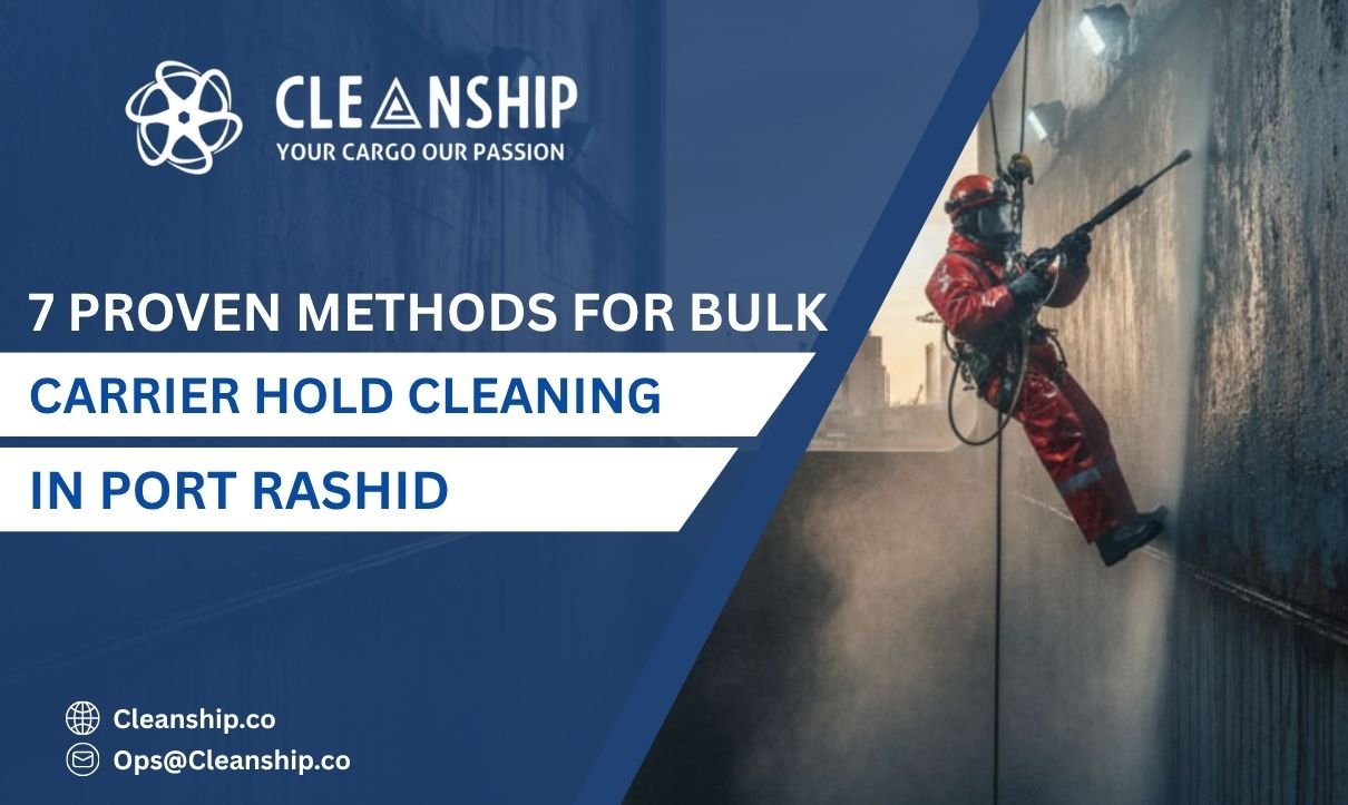 Bulk carrier hold cleaning in Port Rashid for safe and efficient cargo operations