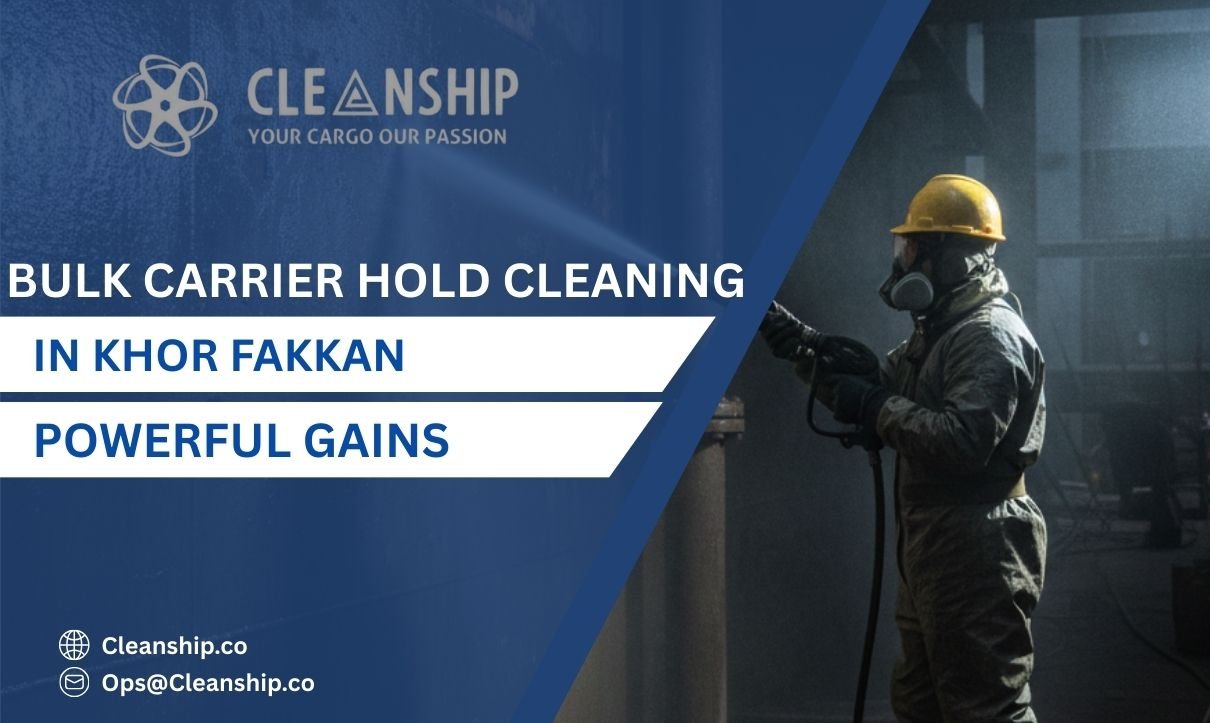 Bulk carrier hold cleaning in Khor Fakkan operations