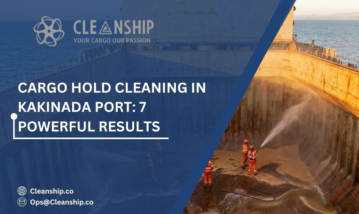 Cargo hold cleaning at Kakinada Port for safe and efficient cargo handling