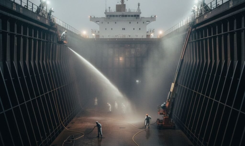 Oil tanker tank cleaning services at Vizag Port