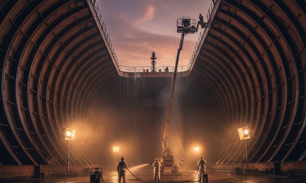 Ship hold cleaning services at Chennai port