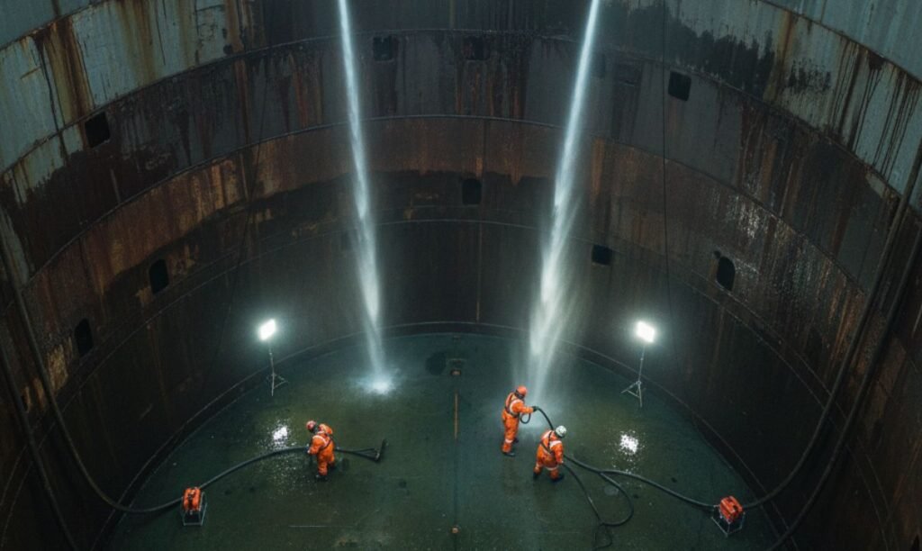 Oil tanker tank cleaning services at Mumbai Port