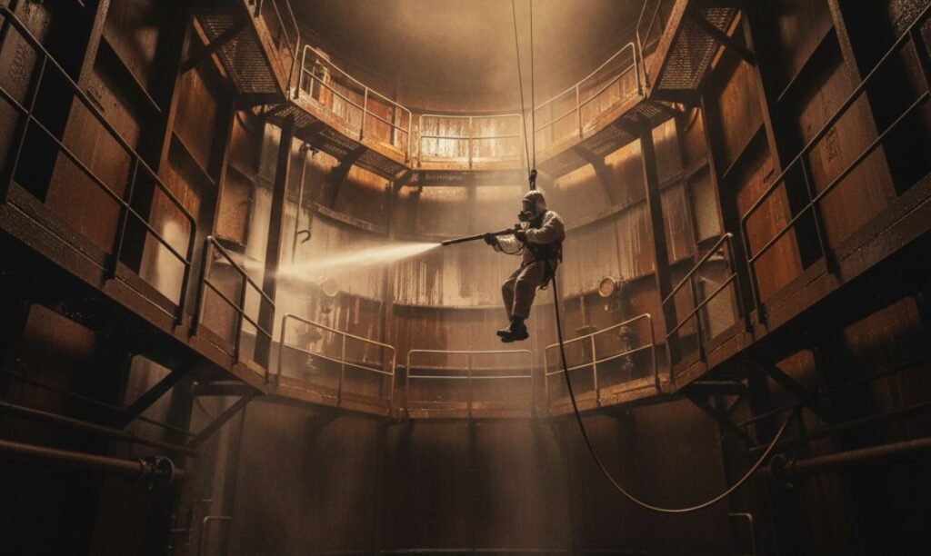 Bulk carrier hold cleaning services at Athens Port