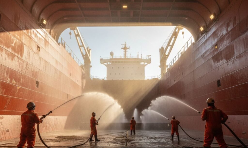 Hold tank cleaning services at Mumbai Port