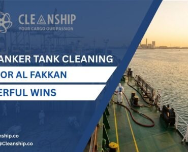 Oil tanker tank cleaning in Dhor Al Fakkan port