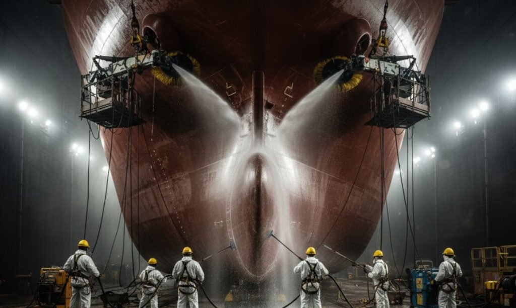 Cargo hold cleaning services at Chennai port