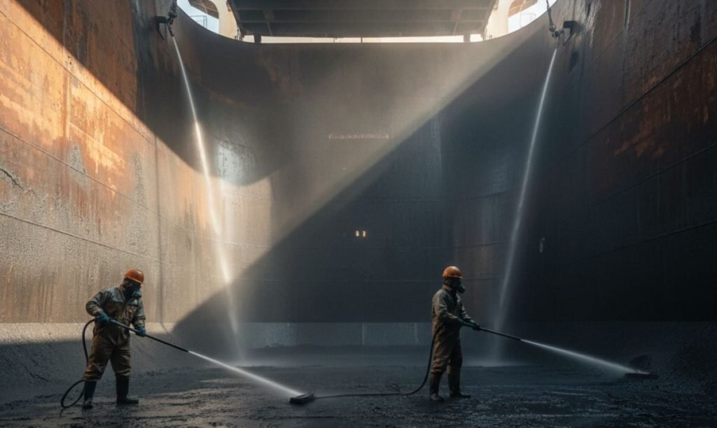 Cargo hold cleaning services at Kakinada port