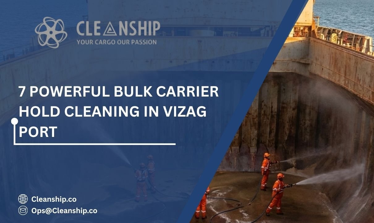 Bulk carrier hold cleaning in Vizag Port for safe and efficient cargo operations