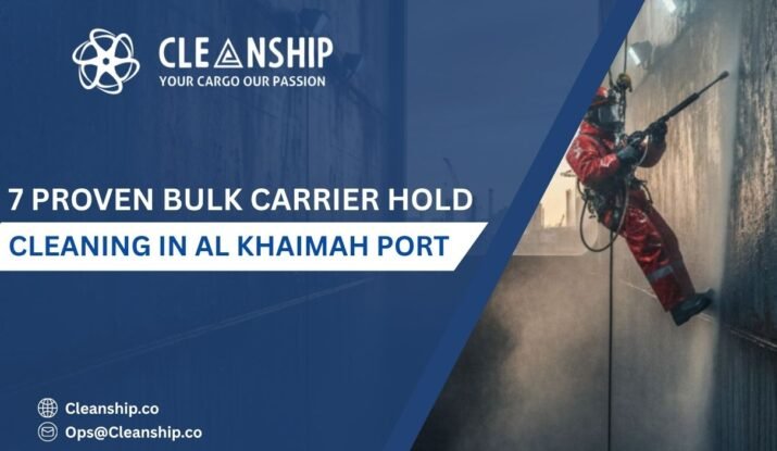 Bulk carrier hold cleaning in Al Khaimah Port for safe cargo operations