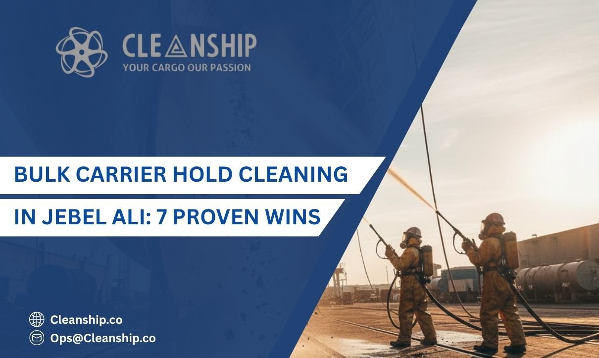 Bulk carrier hold cleaning in Jebel Ali Port for safe and efficient cargo operations