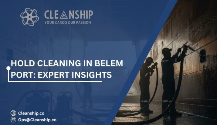 Cargo hold cleaning at Belem Port for safe and efficient shipping operations