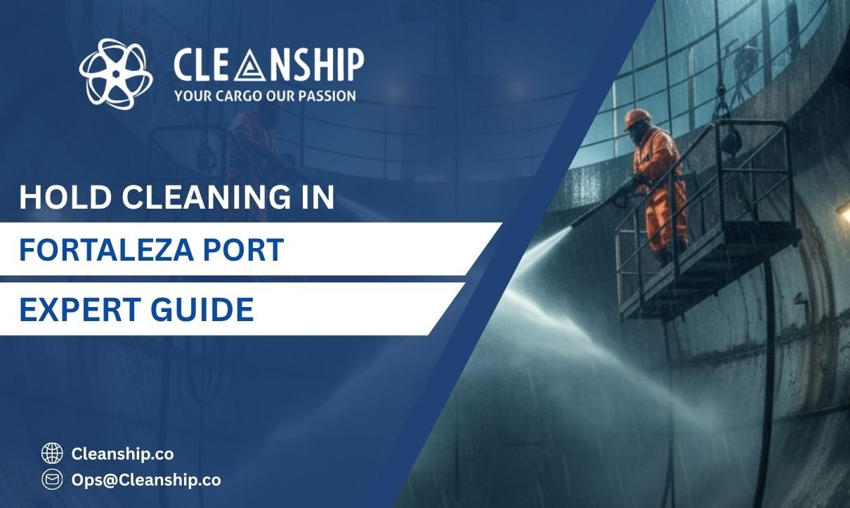 Cargo hold cleaning operations at Fortaleza Port for safe and efficient shipping