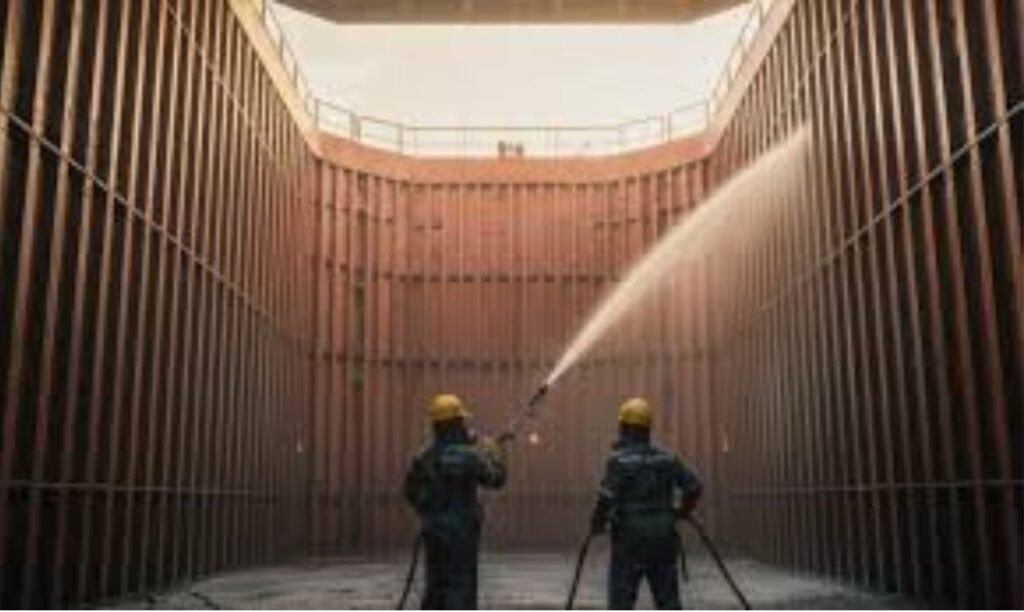 Cargo hold cleaning at Macapa Port for safe and efficient shipping