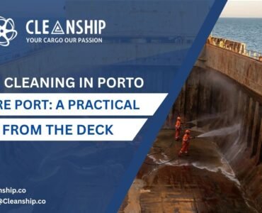 Cargo hold cleaning at Porto Alegre Port for safe and efficient shipping operations