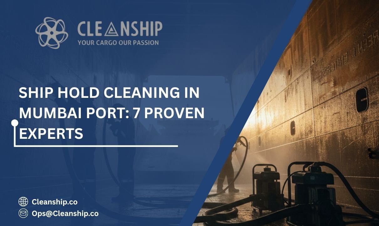 Ship hold cleaning at Mumbai Port for safe and efficient cargo operations