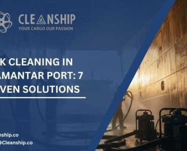 Tank cleaning operations at Dhamantar Port for safe and efficient shipping