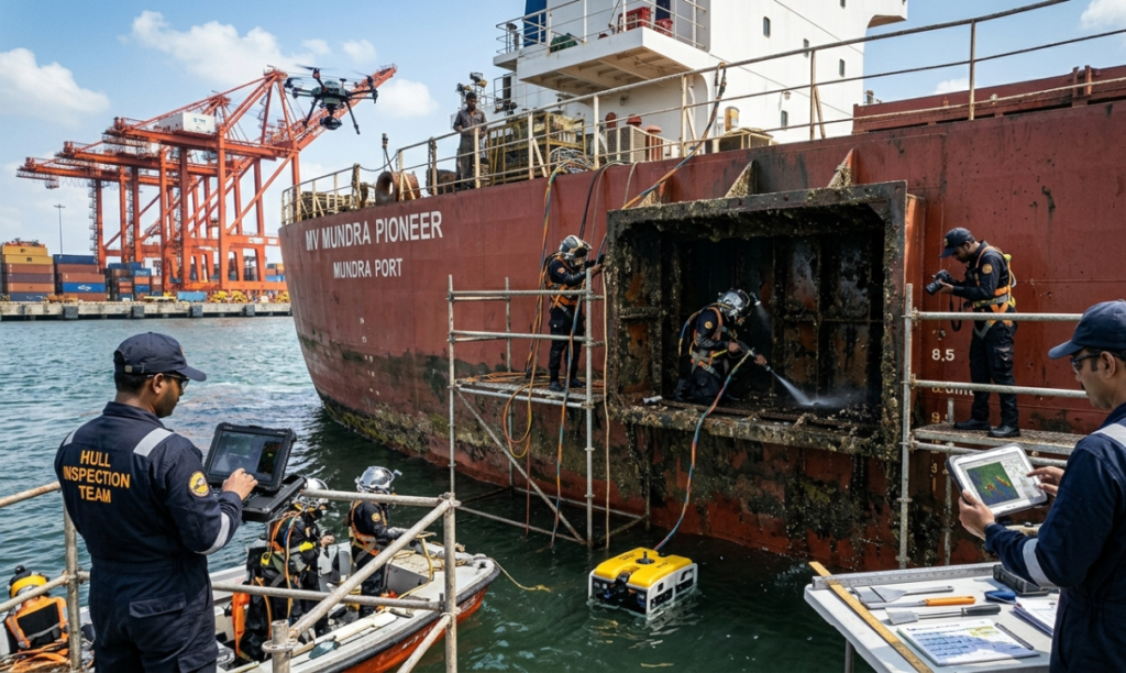 Hull Fouling Inspection in Mundra Marine Inspection Services