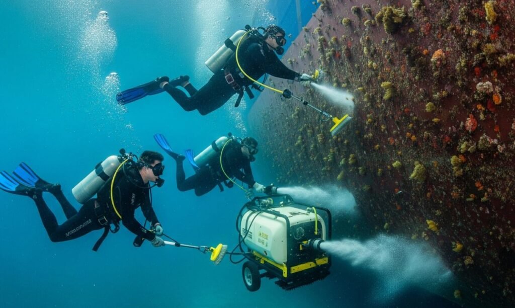Marine Growth Removal in Hazira Underwater Cleaning Services