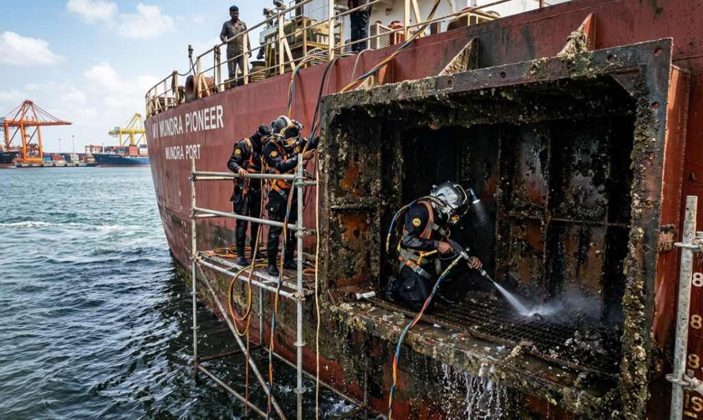 Marine Growth Removal in Hazira: Enhancing Vessel Performance Through Effective Underwater Maintenance