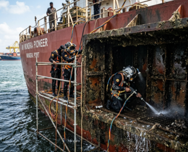 Marine Growth Removal in Hazira Underwater Cleaning Services (1) Marine Growth Removal in Hazira: Enhancing Vessel Performance Through Effective Underwater Maintenance
