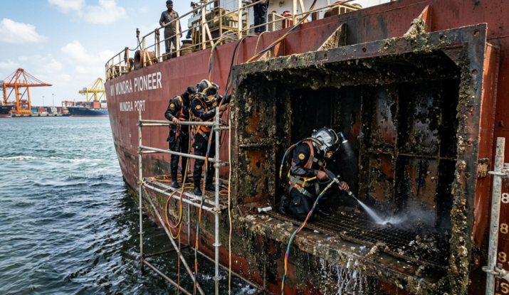Marine Growth Removal in Hazira: Enhancing Vessel Performance Through Effective Underwater Maintenance