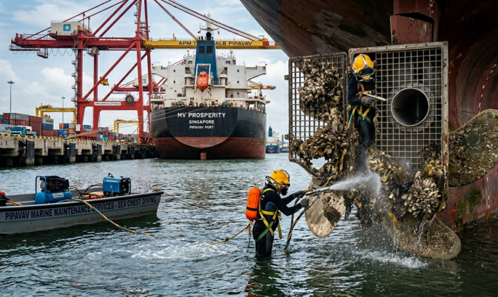 Hull Fouling Inspection in Pipavav: Protecting Vessel Performance Through Preventive Maintenance