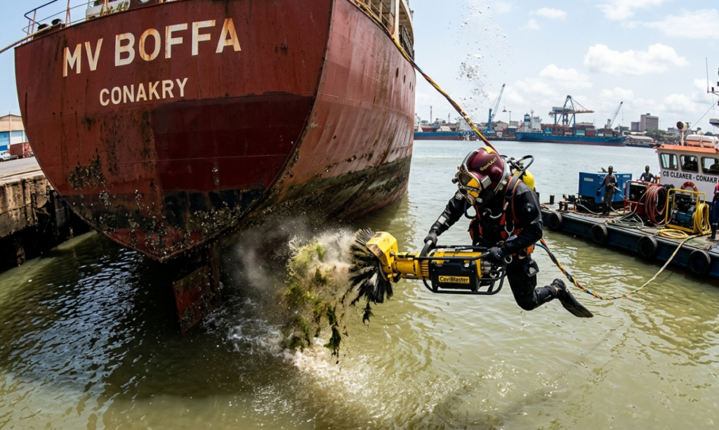 Underwater Hull Cleaning Services in Pointe-Noire: Supporting Vessel Efficiency Along Congo’s Maritime Gateway