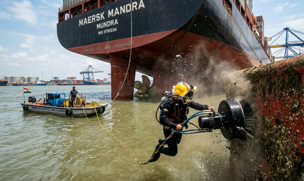 Underwater Hull Cleaning in Mundra