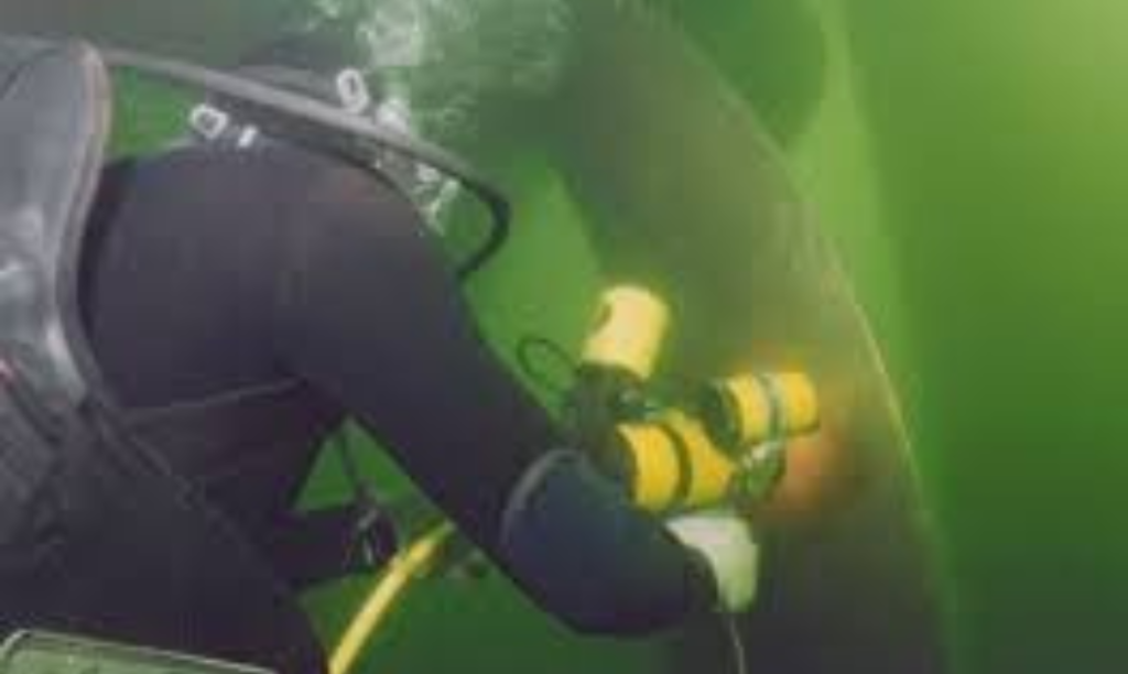 Underwater paint condition inspection in Mundra Port for hull coating assessment