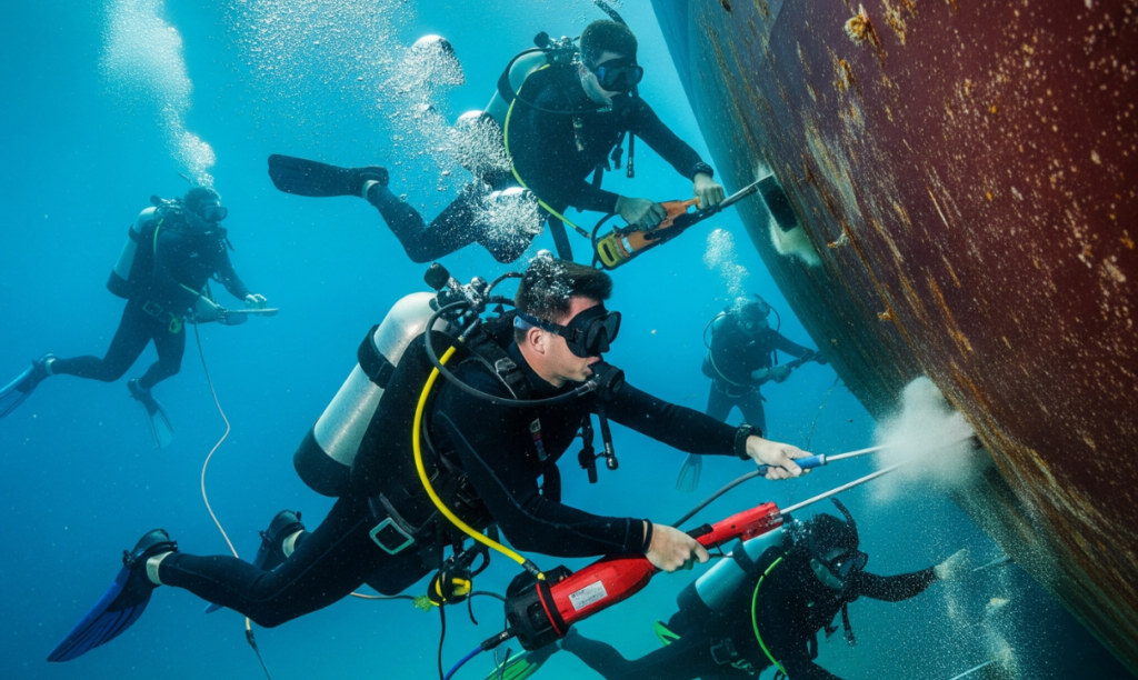 Marine Growth Removal in New Mangalore